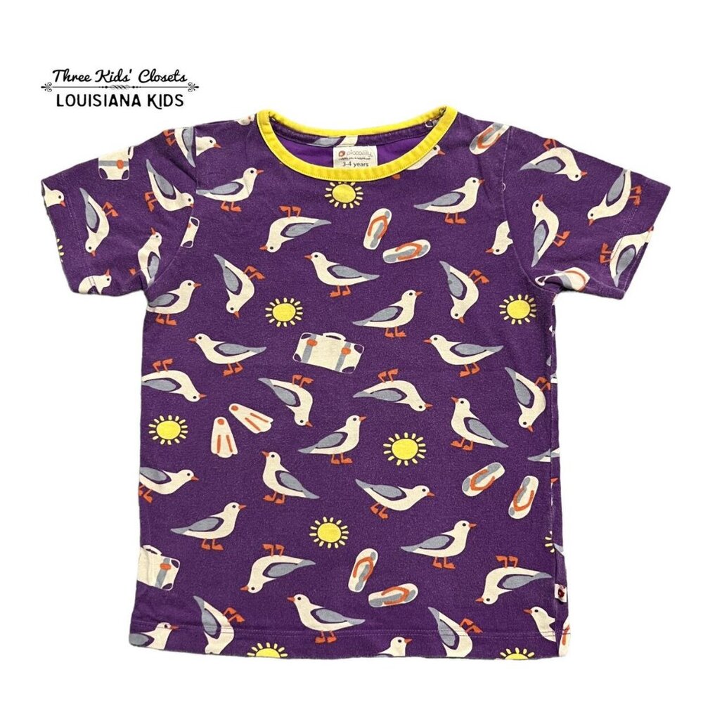 Piccalilly 3-4Y Sunshine & Seagulls Shirt